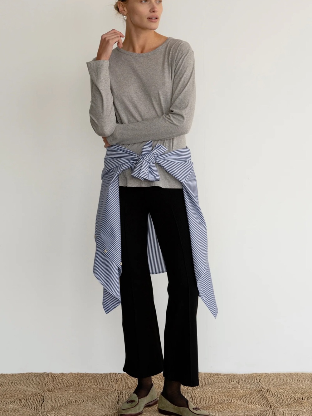 Donni. The Ribbed Kick Flare Pants in black NWT XXS